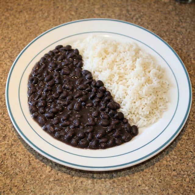 White Rice & Black Beans.